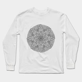 Detailed Mandala Pattern Long Sleeve T-Shirt